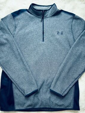 Under Armour Men's Blue/Grey Quarter-Zip Pullover Jacket